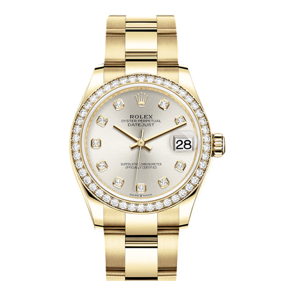 Rolex Datejust 31 Yellow Gold / Diamond / Silver - Diamond / Oyster