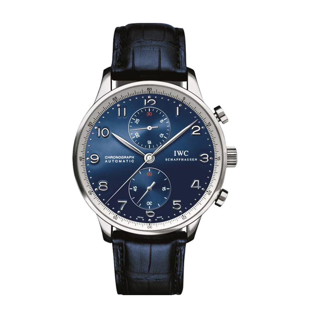 IWC Portugieser Chronograph Automatic Edition Laureus Sport of Good Foundation Blue / Navy Dial Straps