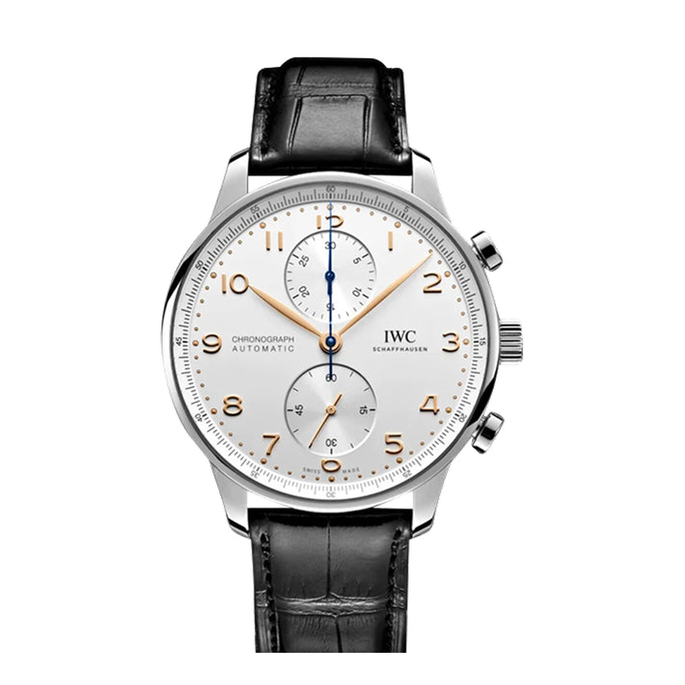 IWC Portugieser Chronograph Stainless Steel / Silver - Rose