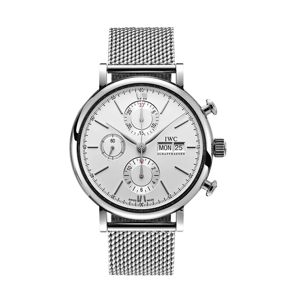 IWC Portofino Chronograph Stainless Steel / Silver / Milanese