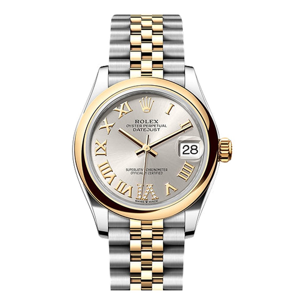 Rolex Datejust 31 Stainless Steel/ Yellow Gold / Domed / Silver - Roman / Jubilee