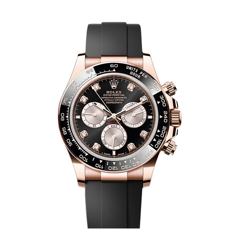Rolex Cosmograph Daytona Everose - Cerachrom / Black - Sundust- Diamond / Oysterflex