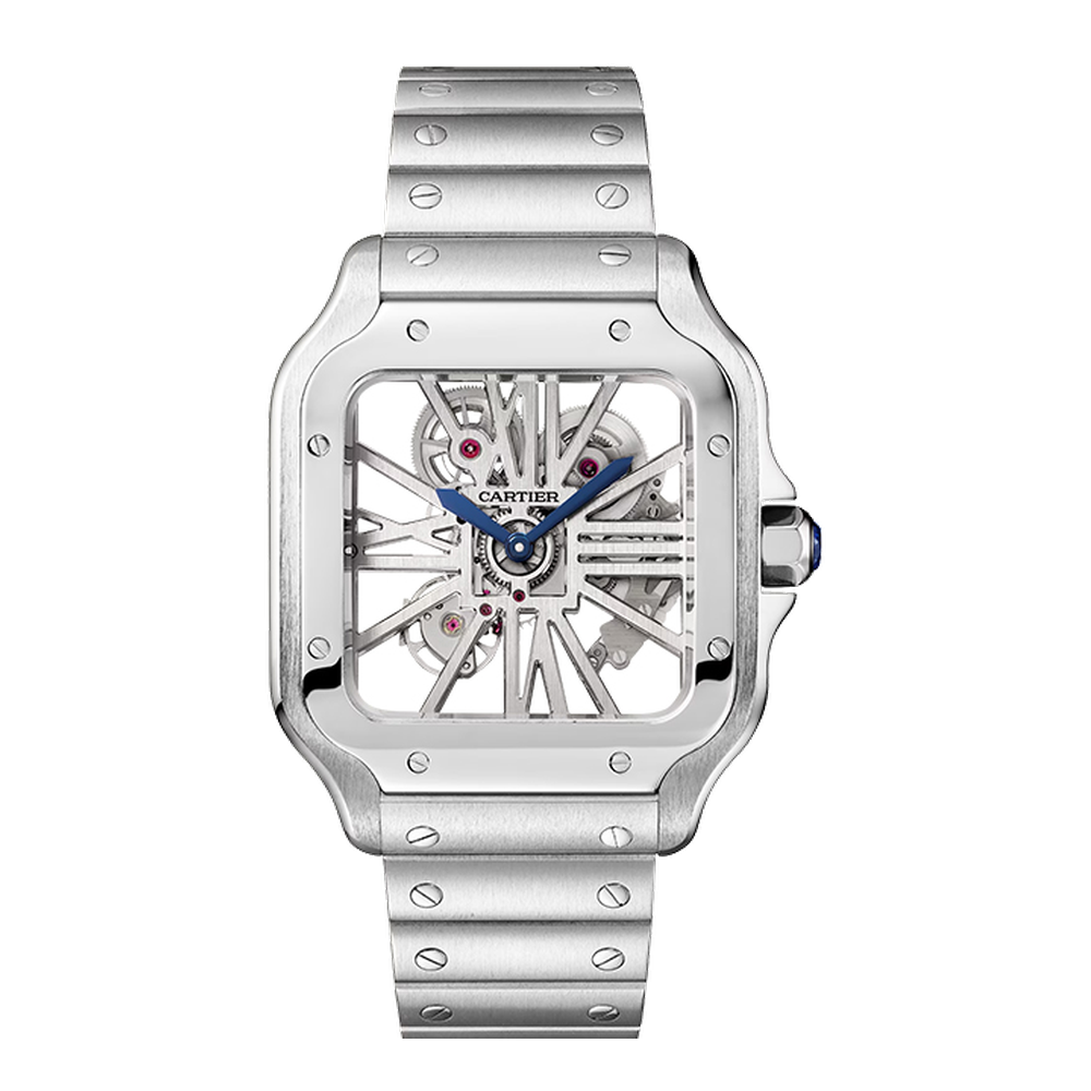Cartier Santos de Cartier Skeleton Large Skeletonised/Openwork Dial Straps
