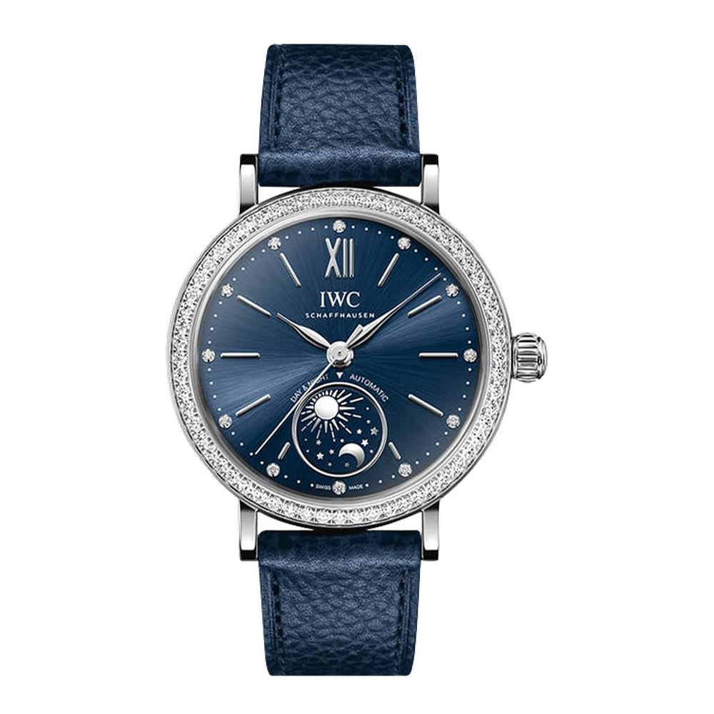 IWC Portofino Day & Night 34 Stainless Steel - Diamond / Blue