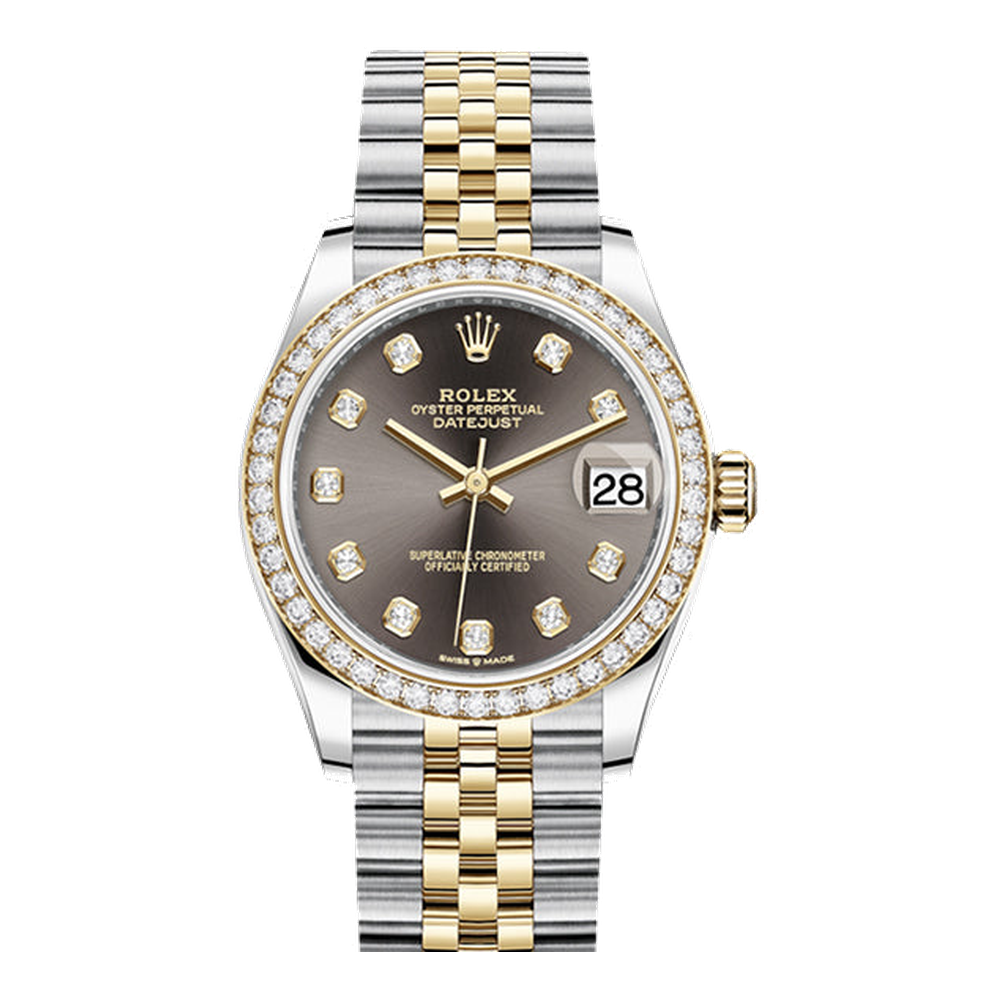 Rolex Datejust 31 Stainless Steel / Yellow Gold / Diamond / Grey - Diamond / Jubilee