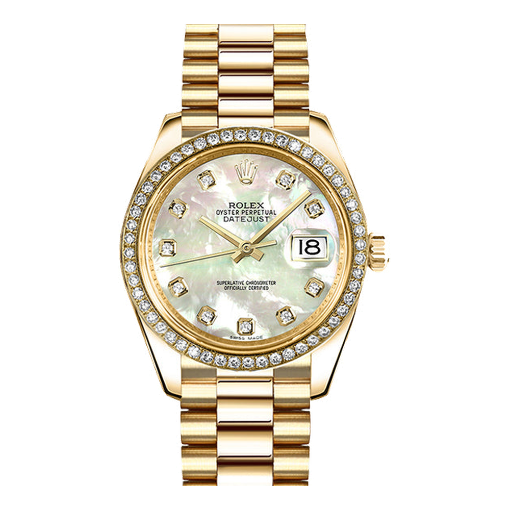 Rolex Datejust 31 Yellow Gold Diamond / President / MOP