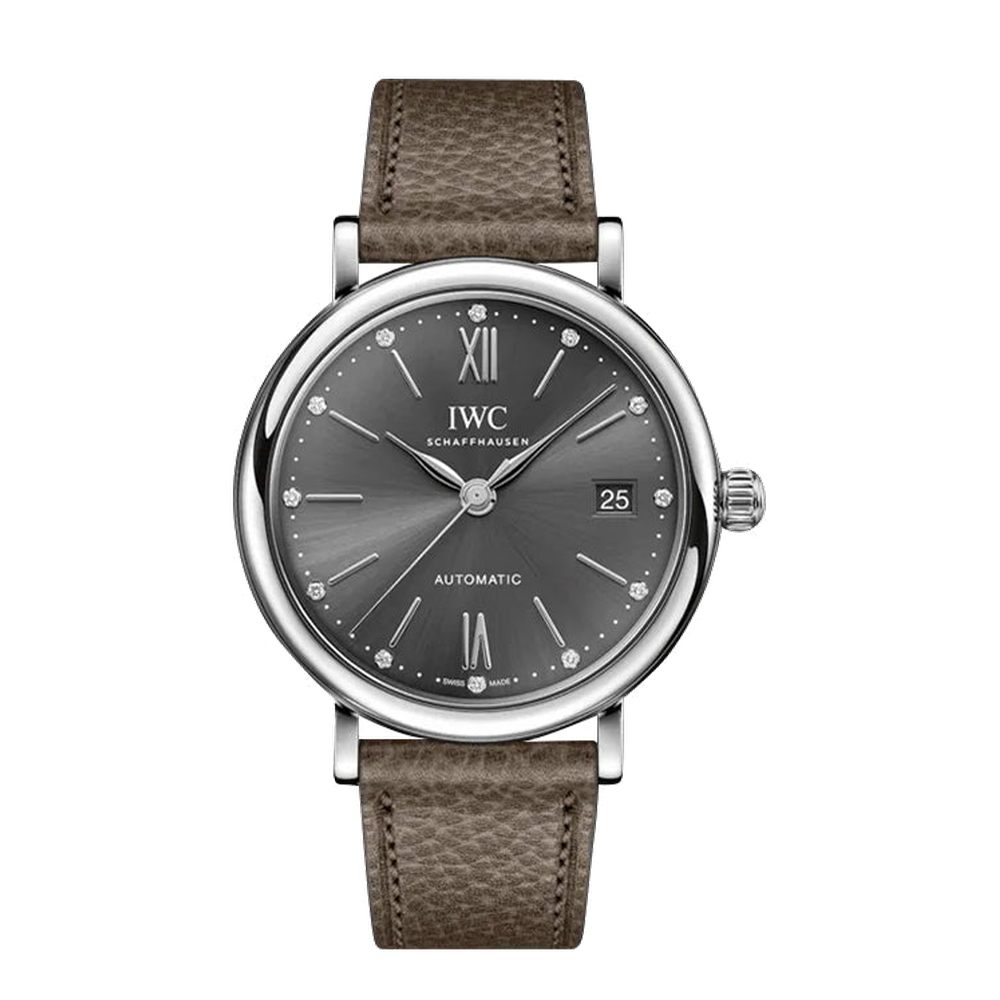 IWC Portofino Automatic 37 Stainless Steel / Diamond / Ardoise