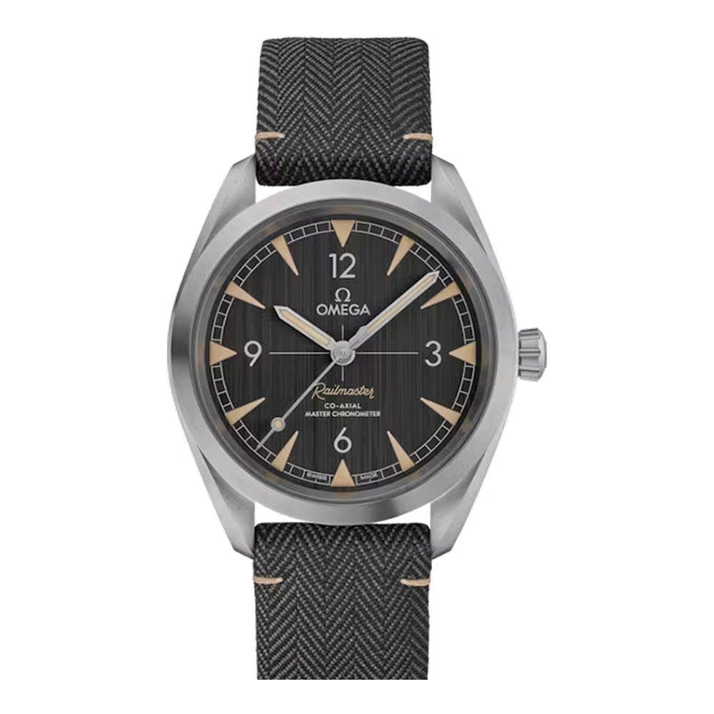 Omega Seamaster Railmaster Black Dial Straps