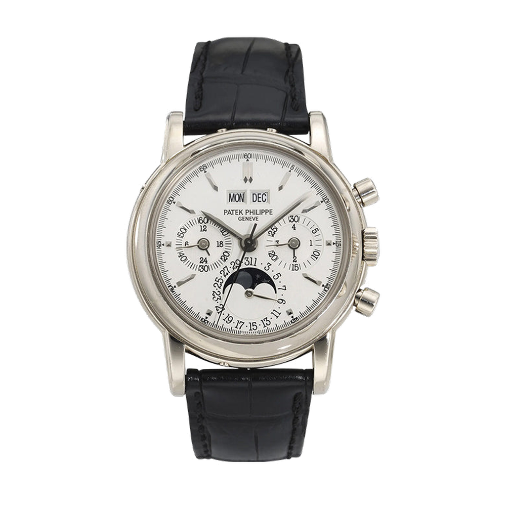 Patek Philippe Perpetual Calendar Chronograph 3970 White Gold / Silver