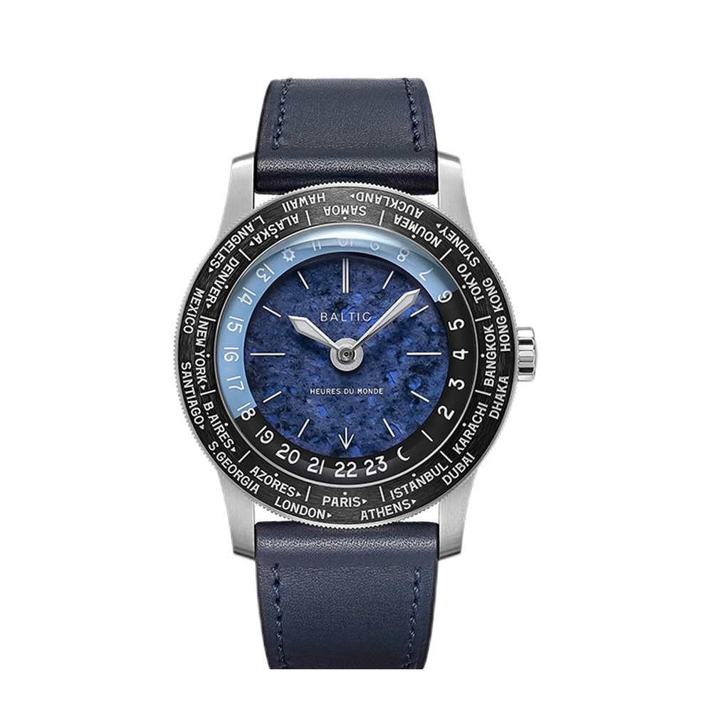 Baltic Heures Du Monde Worldtimer Sodalite Blue/Navy Dial Straps
