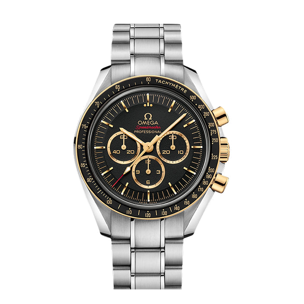 Omega Speedmaster Professional Moonwatch Stainless Steel / Yellow Gold / Black / Tokyo Olympics