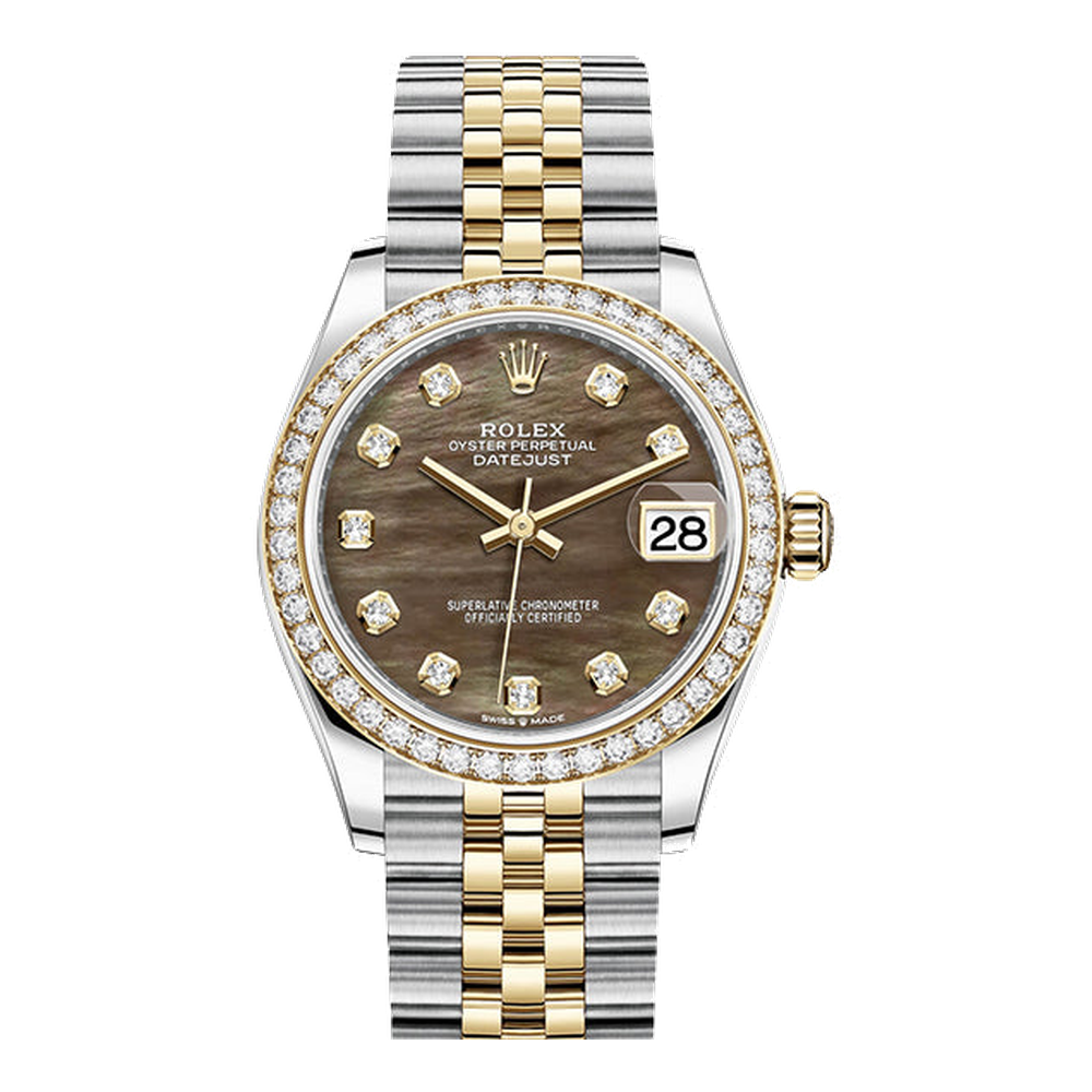 Rolex Datejust 31 Rolesor Yellow Diamond / Oyster / Black MOP