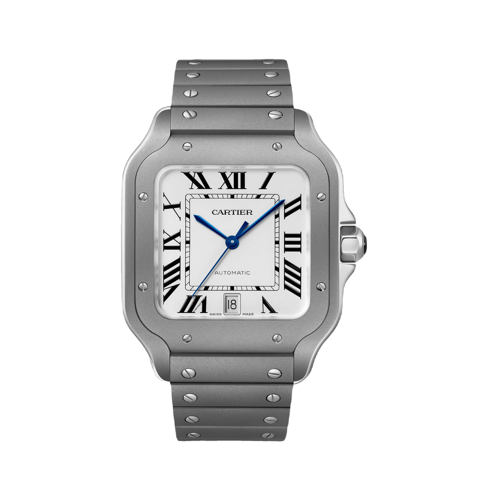 Cartier Santos de Cartier Large Titanium White Dial Straps