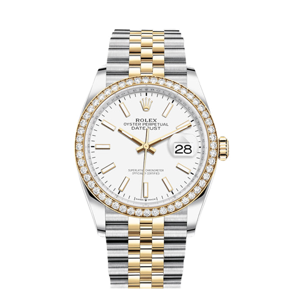 Rolex Datejust 36 Stainless Steel / Yellow Gold / Diamond / White / Jubilee