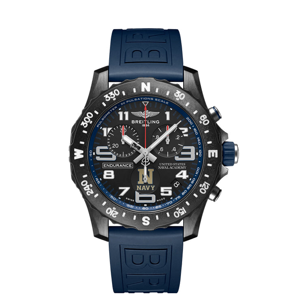 Breitling Endurance Pro United States Naval Academy Black Dial Straps