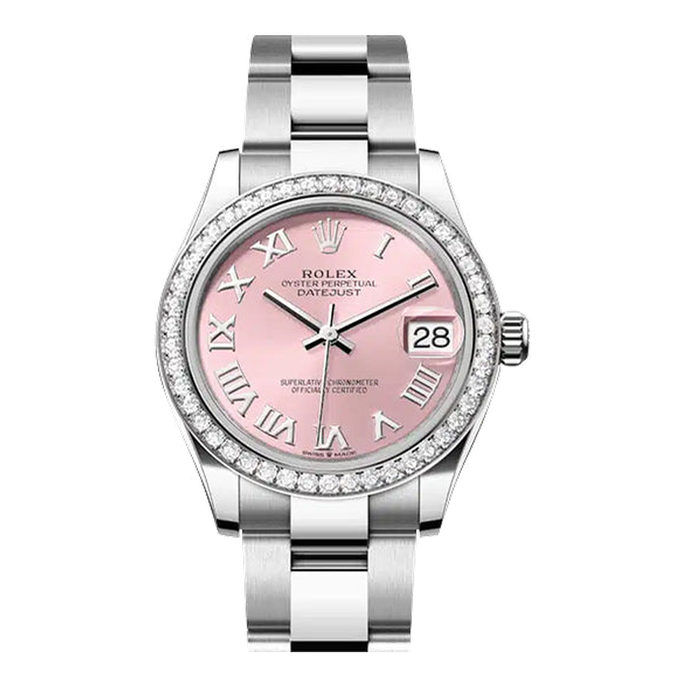 Rolex Datejust 31 Stainless Steel Diamond / Oyster / Pink - Roman