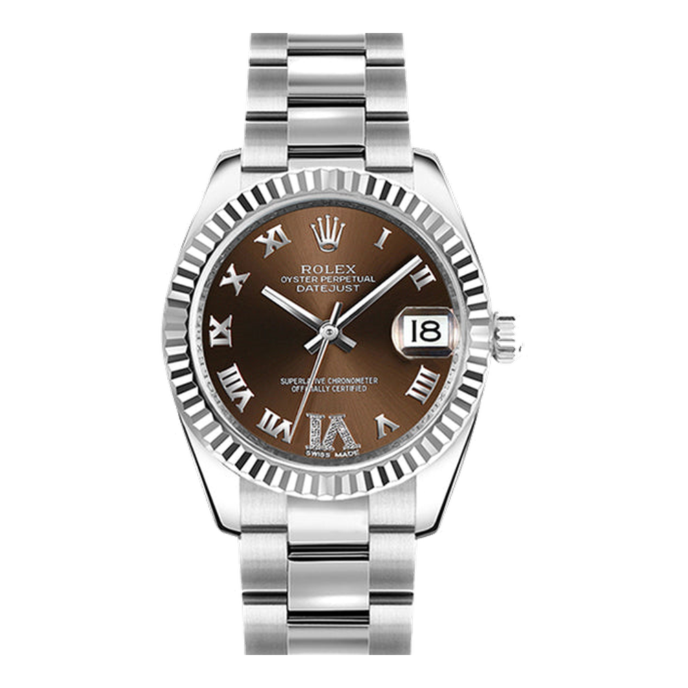 Rolex Datejust 31 Stainless Steel Fluted / Oyster / Bronze - Roman