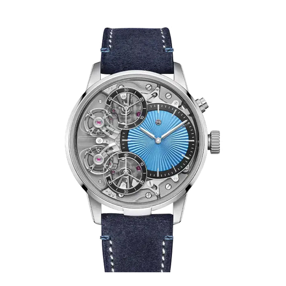 Armin Strom Mirrored Force Resonance Ice Blue Skeletonised / Openwork Dial Straps