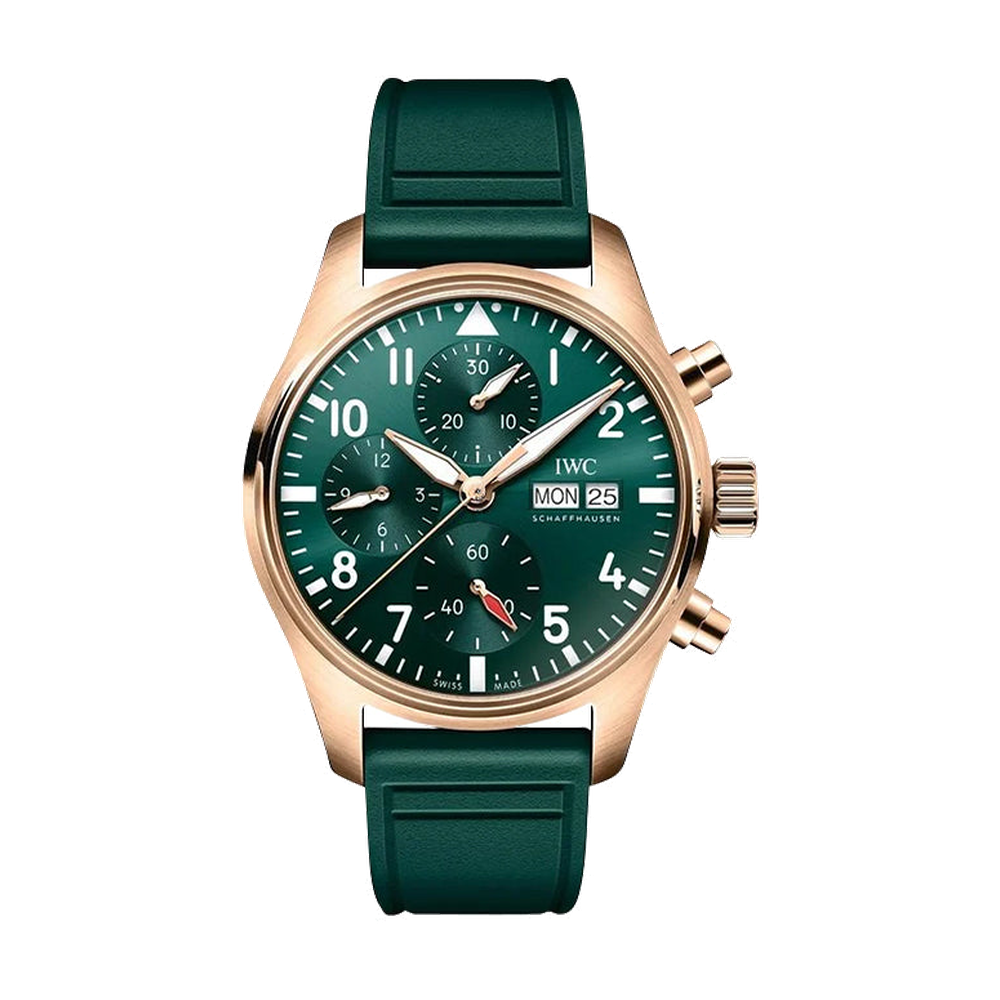 IWC Pilot's Watch Chronograph 41 Red Gold / Green