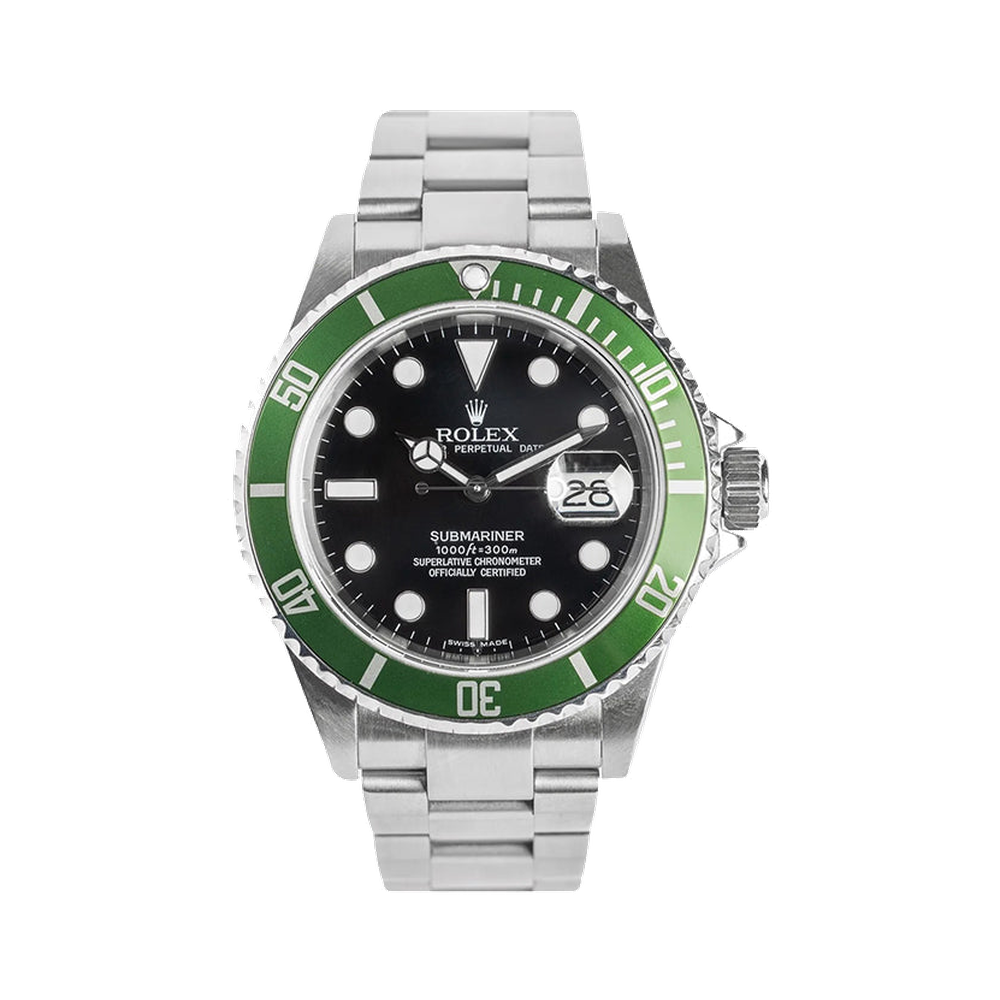 Rolex Submariner Date 16610 LV Mark 3 Black Dial Straps