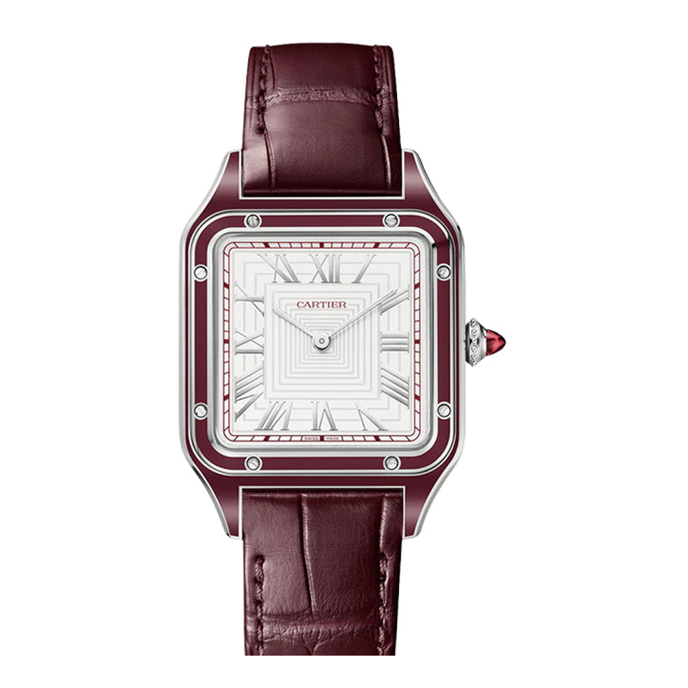 Cartier Santos Dumont Large White Dial Straps