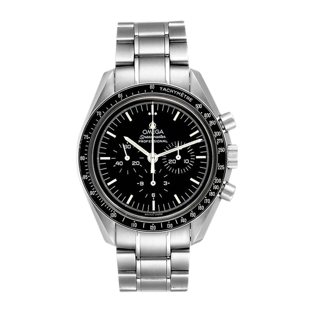Omega Speedmaster Professional Apollo XVII Last Man Black Dial Straps