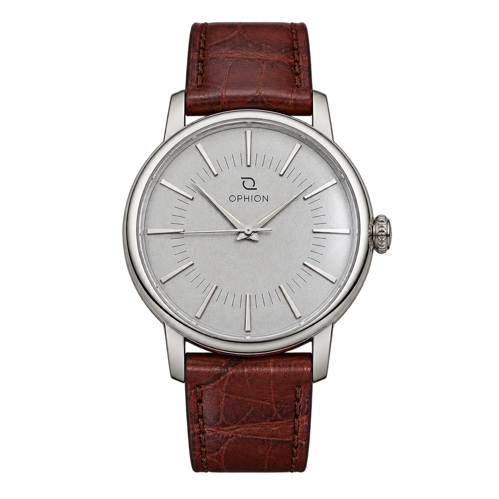 Ophion OPH960 Silver Dauphine Grey Dial Straps