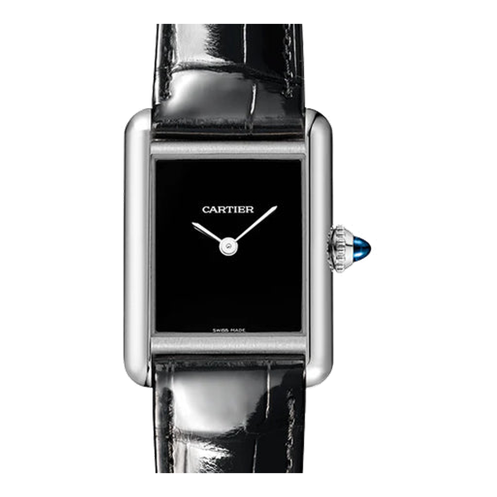 Cartier Tank Must Small Black Dial Straps