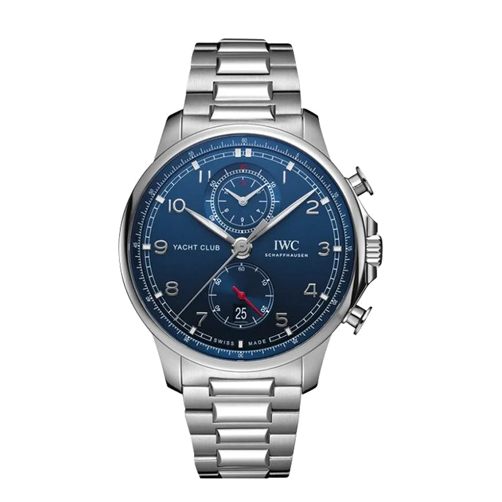 IWC Portugieser Yacht Club Chronograph Stainless Steel / Blue / Bracelet