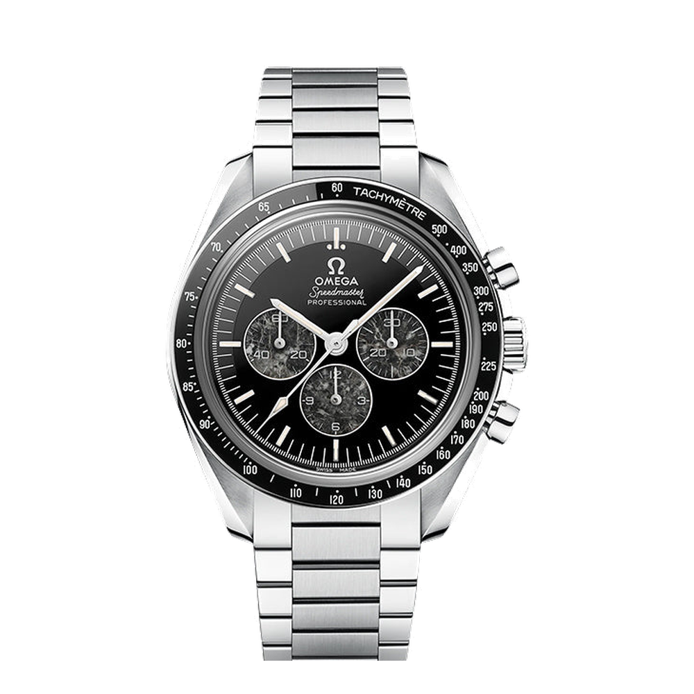 Omega Speedmaster Professional Moonwatch 321 Platinum Black Dial Straps