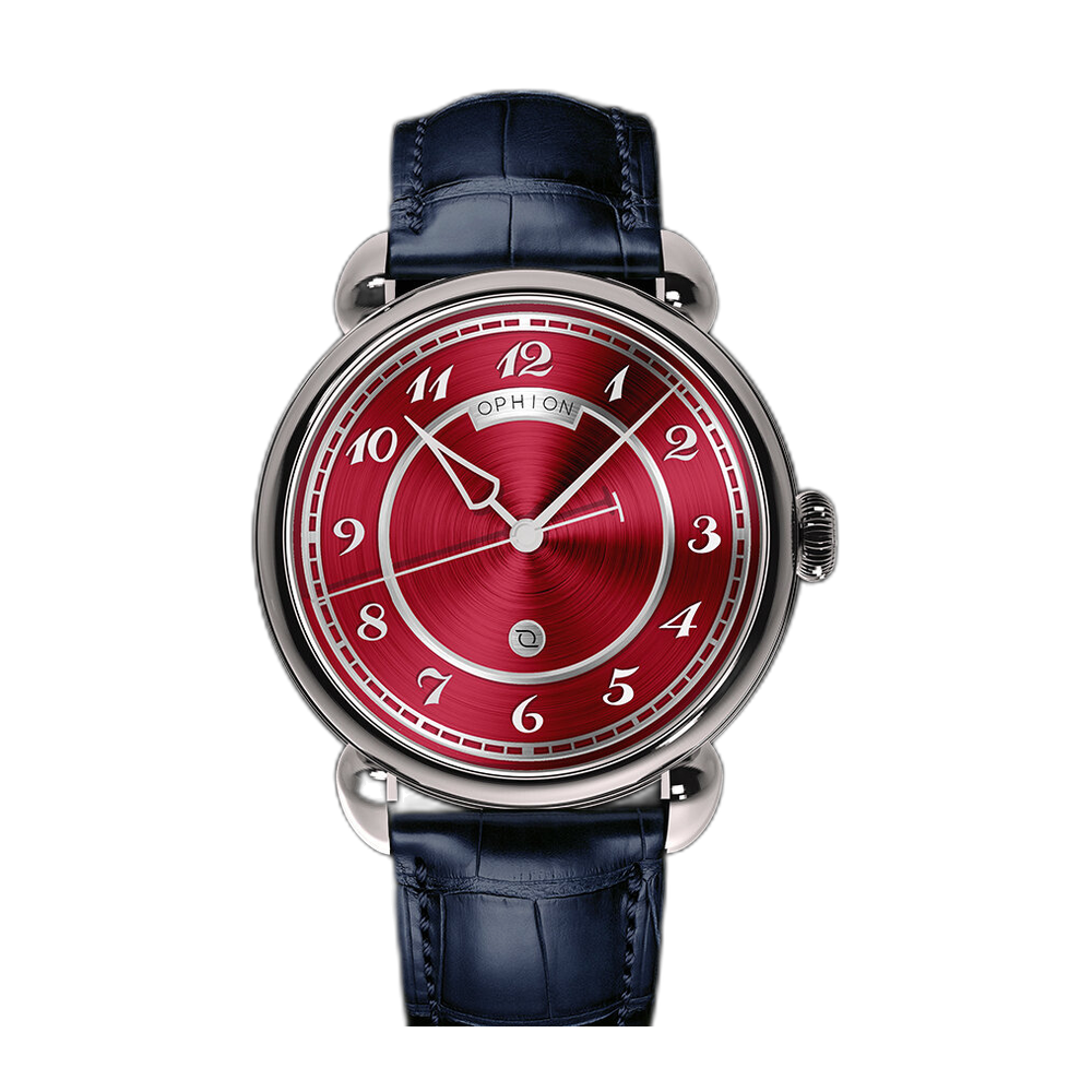 Ophion OPH786 Vélos Singapore Limited Edition Radial Red Nickel Red/Burgundy Dial Straps