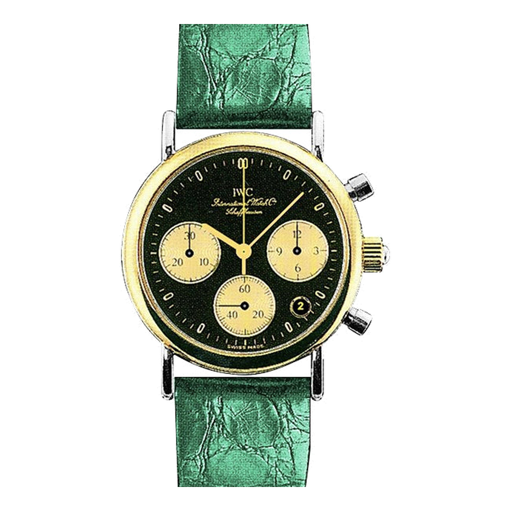 IWC Portofino Lady Chronograph MecaQuartz Stainless Steel / Yellow Gold / Black / Alligator