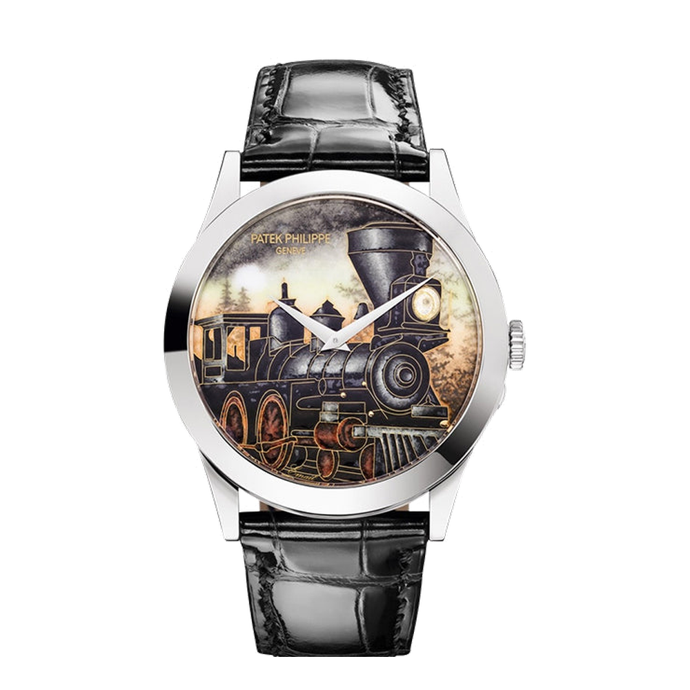 Patek Philippe Calatrava 5089 White Gold/Steam Locomotives