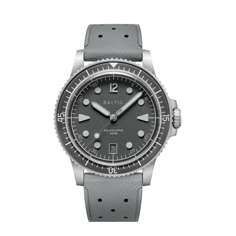 Baltic Aquascaphe MK2 Grey 39.5mm Date Grey Dial Straps