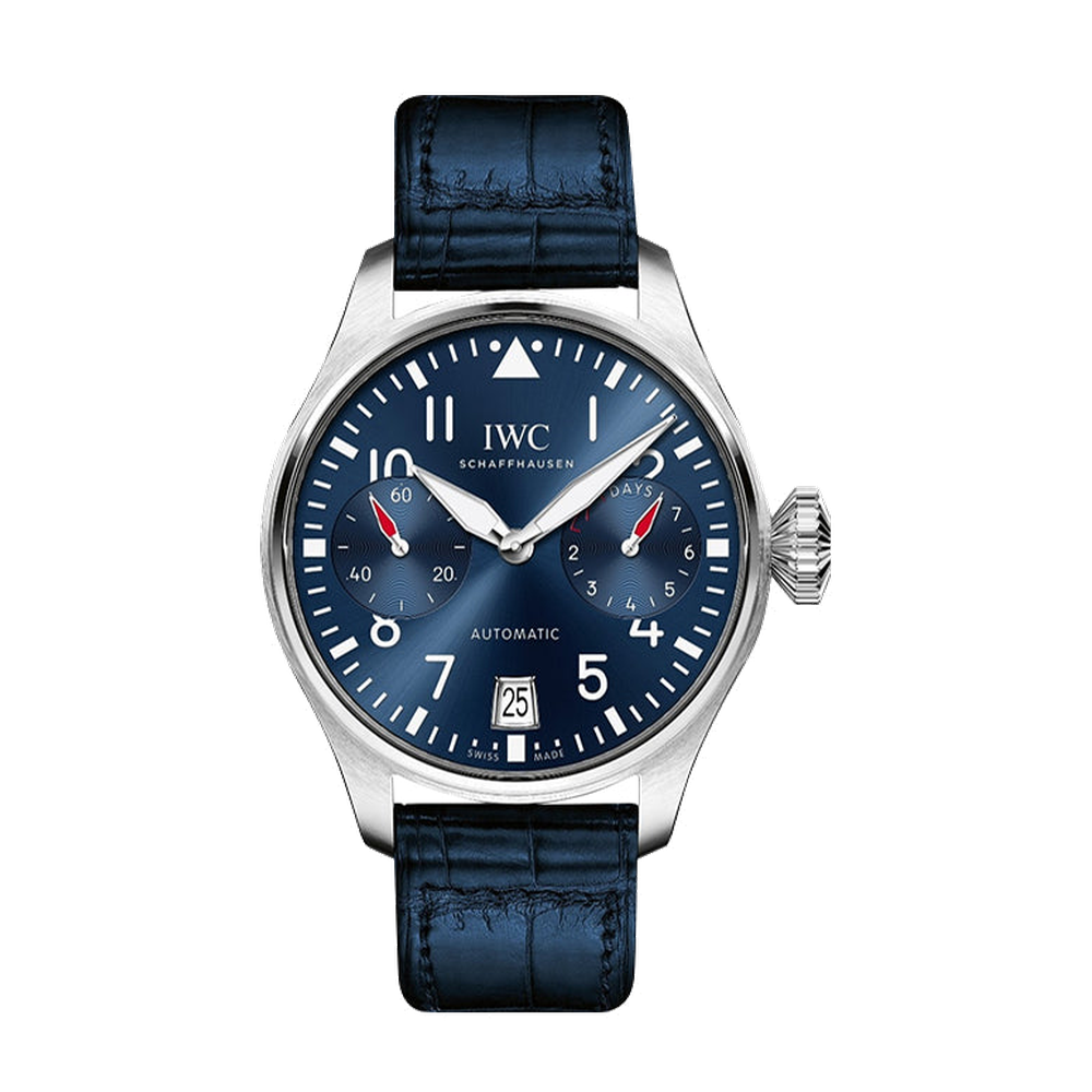 IWC Big Pilot's Watch Stainless Steel / Blue / London Boutique Blue / Navy Dial Straps