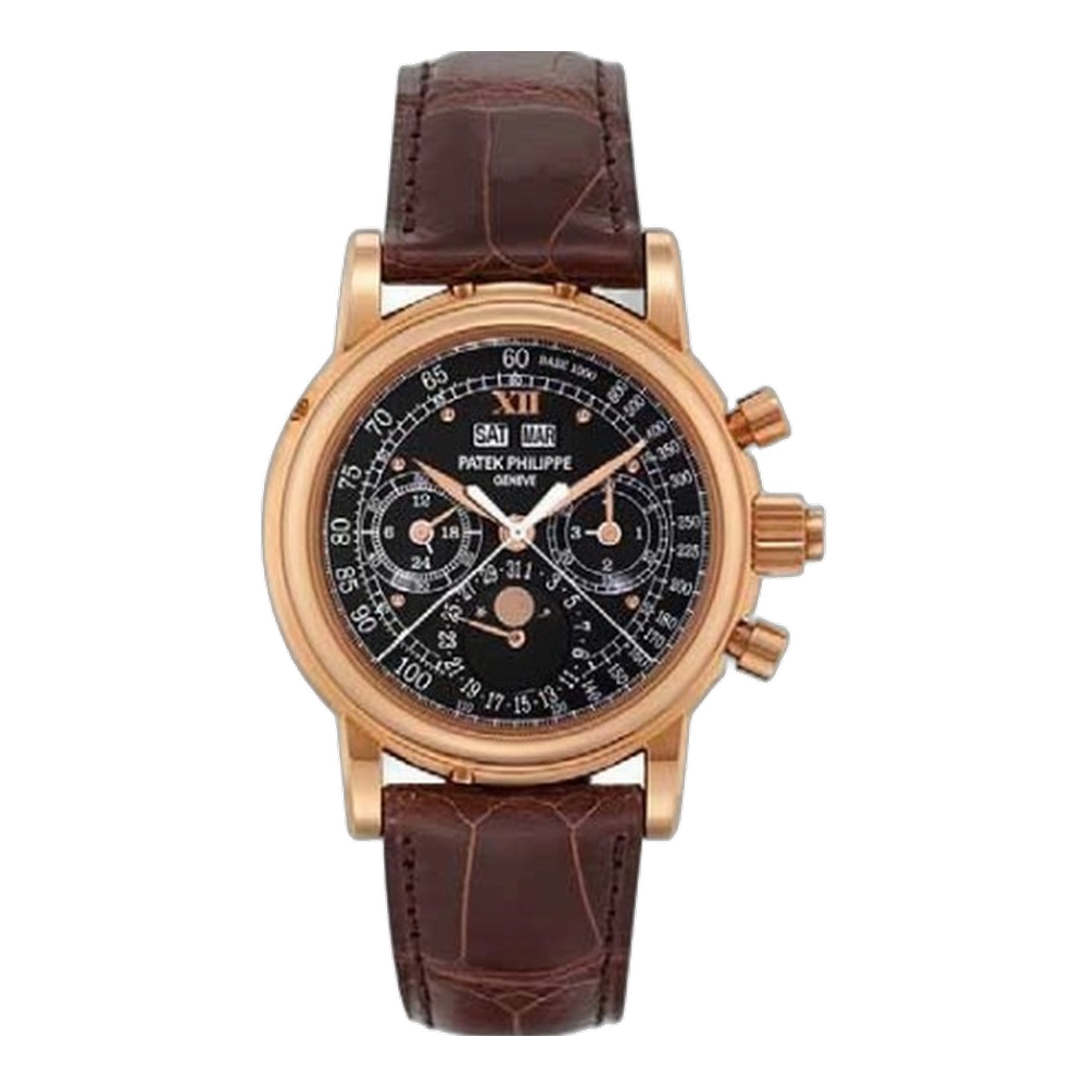 Patek Philippe Perpetual Calendar Split Seconds Chronograph 5004 Rose Gold / Black Roman