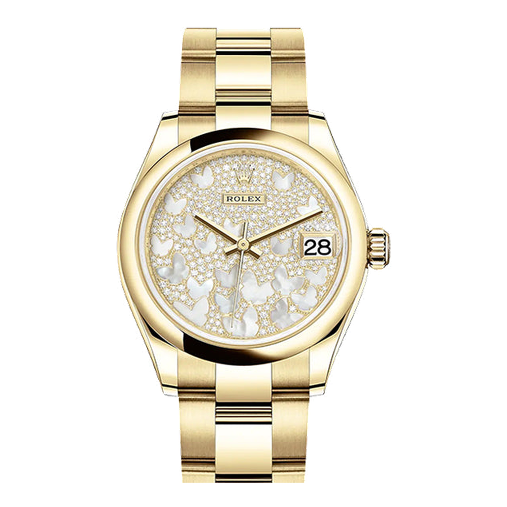 Rolex Datejust 31 Yellow Gold / Domed / Butterfly / Oyster