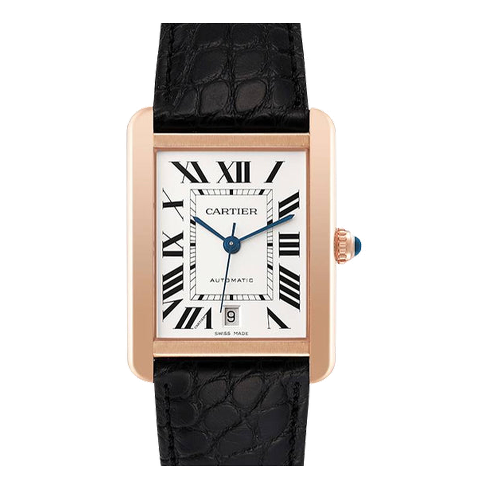 Cartier Tank Solo Automatic Pink Gold Grey Dial Straps