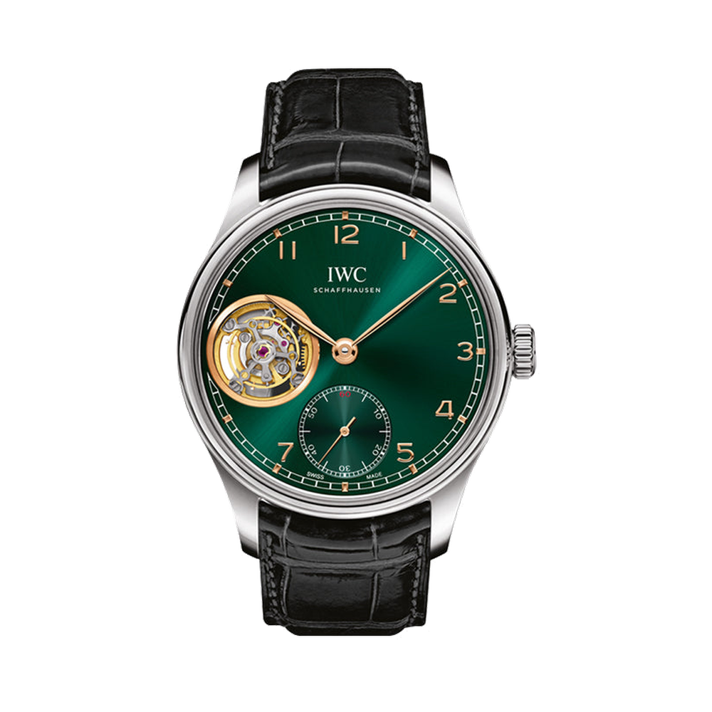 IWC Portugieser Tourbillon Hand-Wound White Gold / Green / Middle East