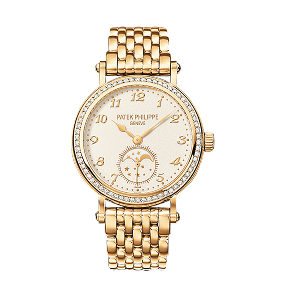 Patek Philippe Moonphase 7121 Yellow Gold / Cream / Bracelet