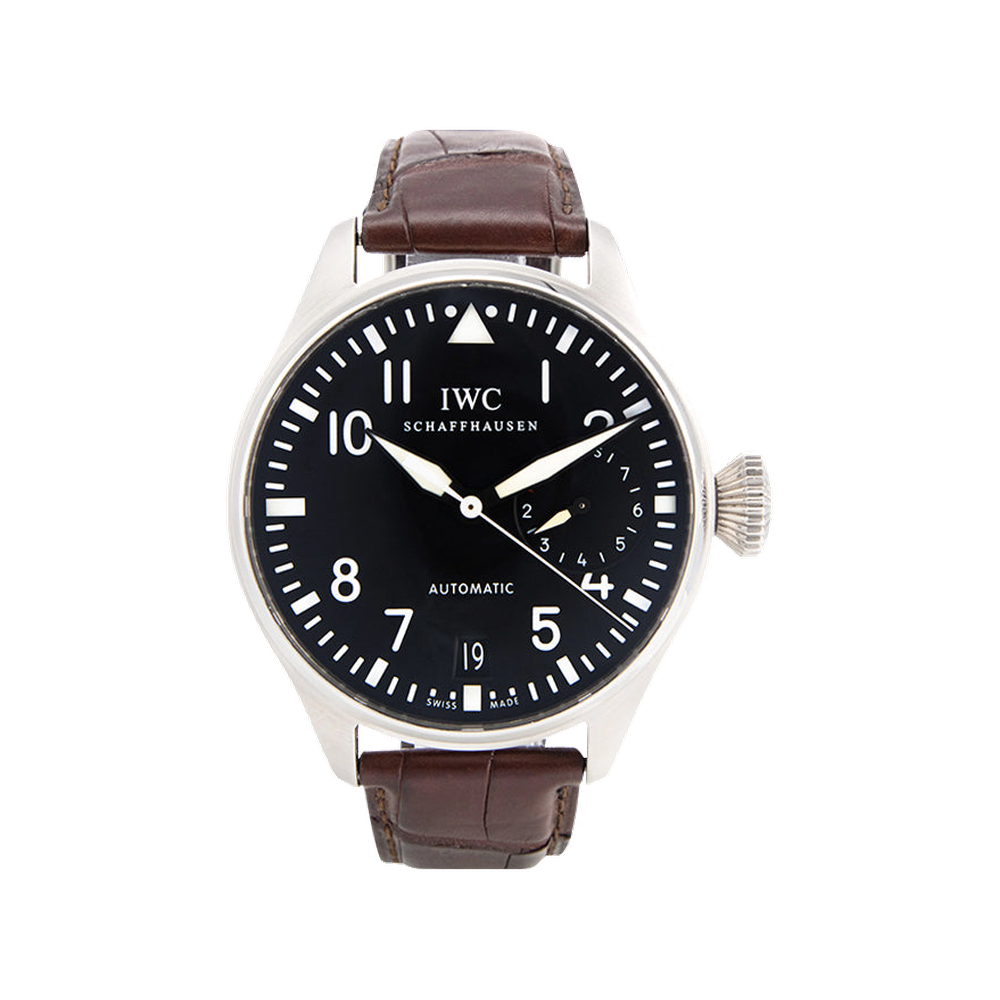 IWC Big Pilot Stainless Steel / Black Black Dial Straps