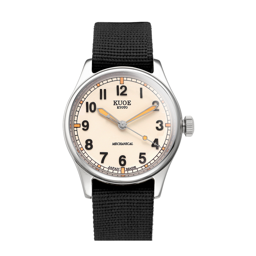 Kuoe Kyoto 90-002 Natural/Cream dial / 38 mm Natural/Cream Dial Straps