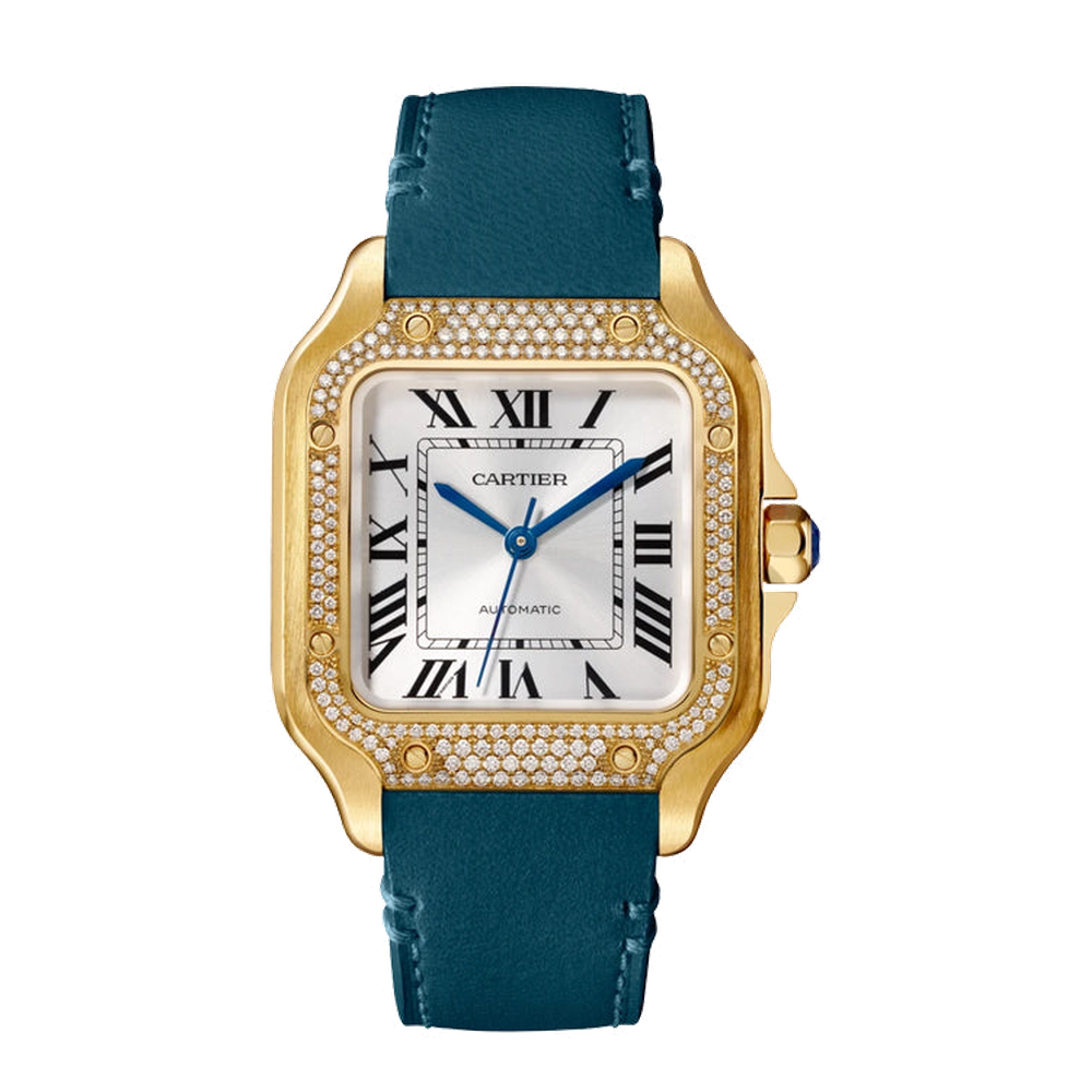 Cartier Santos de Cartier Medium White Dial Straps