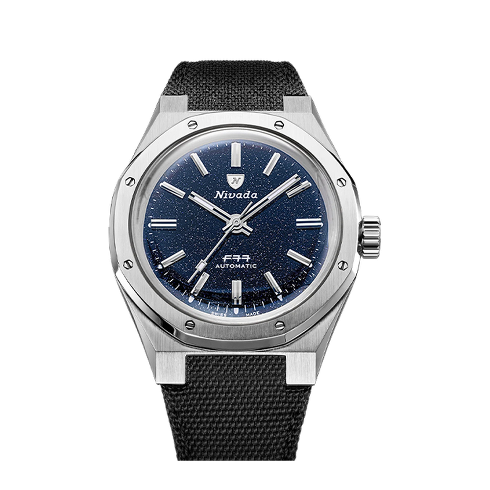 Nivada Grenchen F77 Titanium Dark Blue Aventurine Mk1 - 37Mm