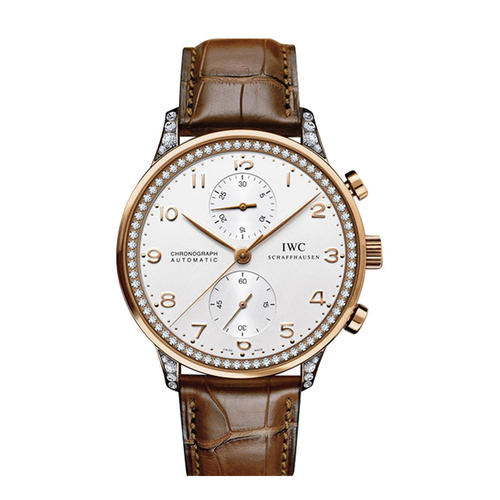IWC Portugieser Chrono-Automatic Red Gold / Silver / Diamond