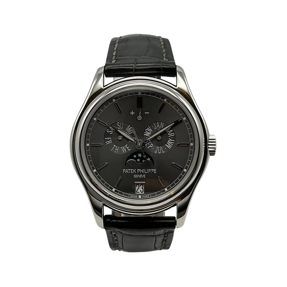Patek Philippe Annual Calendar 5146 Platinum / Grey Black Dial Straps