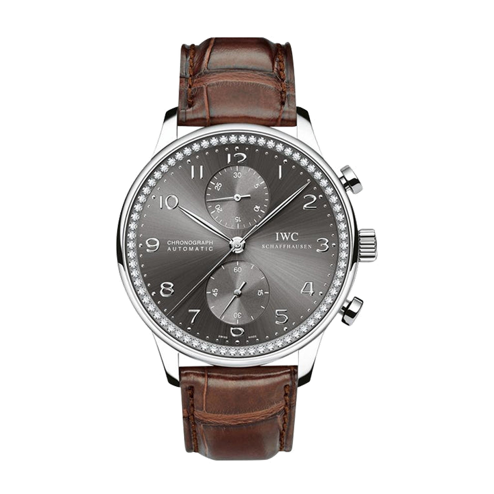 IWC Portuguese Chrono-Automatic White Gold / 80 Diamond