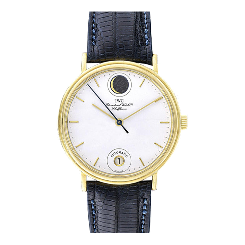 IWC Portofino Automatic Moonphase / Yellow Gold / White / Strap