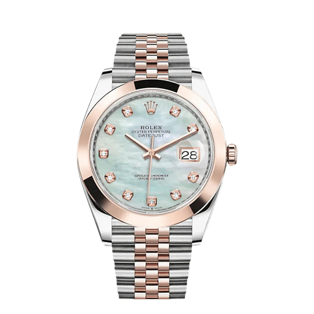 Rolex Datejust 41 Rolesor Everose Smooth / Oyster / MOP - Diamond