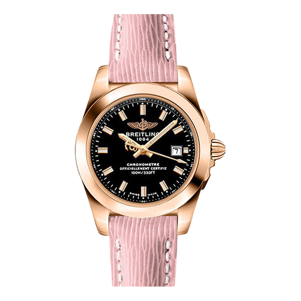 Breitling Rose Gold / Trophy Black / Sahara Black Dial Straps
